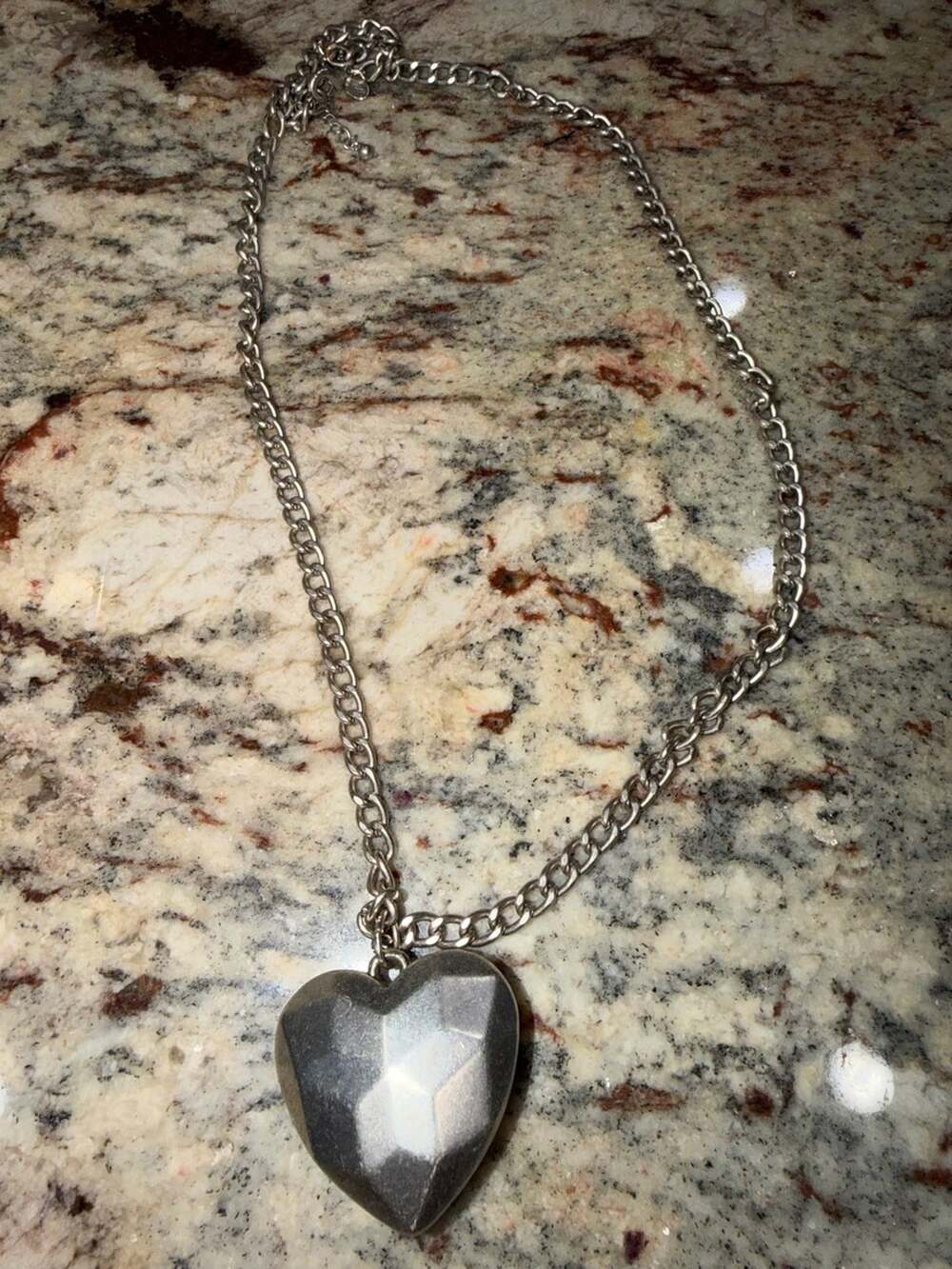 American Eagle Faceted Heart Pendant Necklace